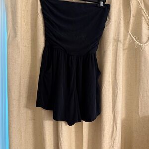 Wild Fable Black Strapless Romper